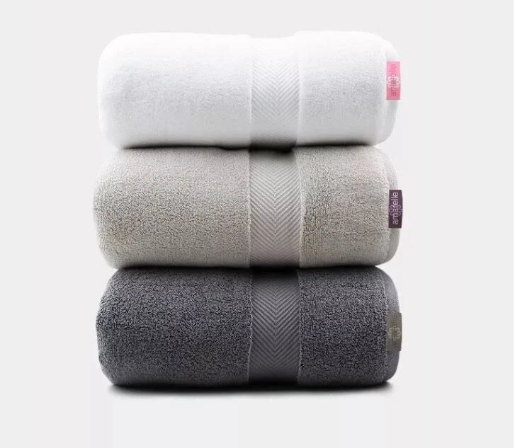 2 Pack Oversize Bamboo Cotton Bath Towels Premium Ultra Soft Absorbent Towel