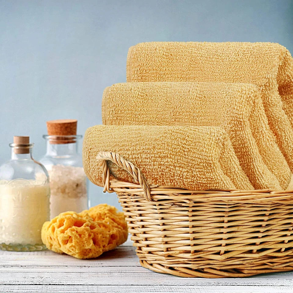 Washcloth Towels Set Pack of 12 Towel Premium Cotton 600 GSM 12x12" Utopia Towel