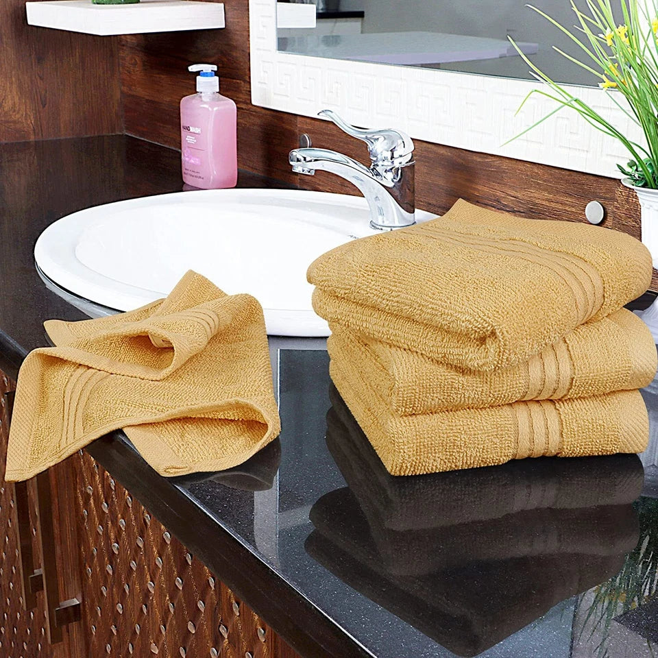 Washcloth Towels Set Pack of 12 Towel Premium Cotton 600 GSM 12x12" Utopia Towel